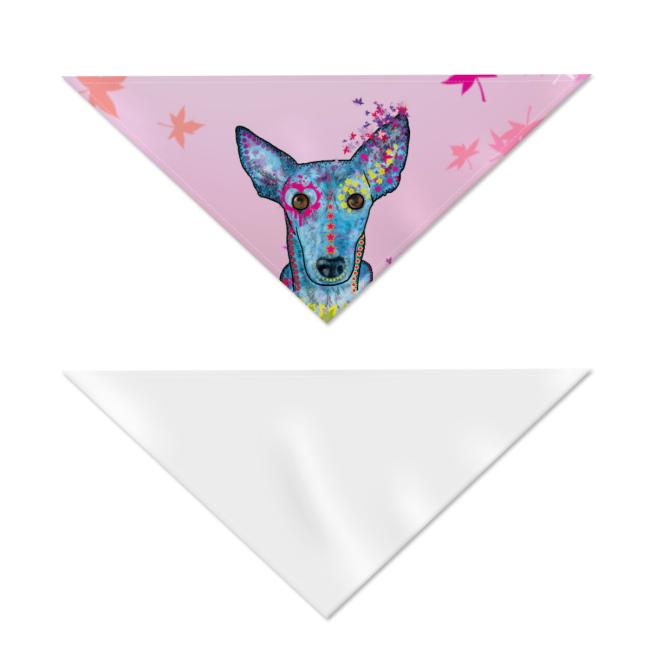 Preview: Hunde-Bandana Princessa - Popart Hundedesign, 100 % Polyester, 70x30 cm, verstellbar, waschbar